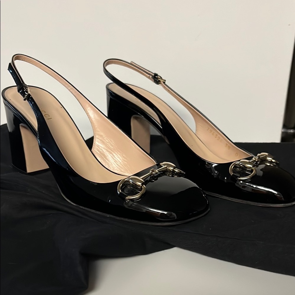 Gucci Black and Cream Heels